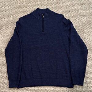 Tommy Bahama Men's Quarter Zip Waffle Weave Sweater